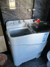 海爾（Haier）洗衣機(jī)雙缸雙桶 家用超大容量半自動(dòng)洗衣機(jī)波輪脫水甩干兩用洗脫分離雙筒強(qiáng)勁動(dòng)力老式以舊換新 10公斤強(qiáng)效去污+動(dòng)平衡脫水+噴淋漂洗+可定時(shí) 曬單實(shí)拍圖