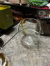 綠昌明玻璃公道杯帶茶漏三件套大號茶濾分茶器加厚耐熱玻璃茶濾茶具套裝 茶濾 + 金色手柄公道杯350ml 曬單實拍圖