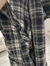 樂(lè)卡利復(fù)古藏青色格子襯衫外套女春季休閑寬松防曬襯衣設(shè)計(jì)感上衣 藏青色復(fù)古格紋襯衫【L】 L 110斤以內(nèi) 曬單實(shí)拍圖