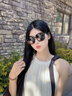 圣卡西迪麗熱巴同款gm大框墨鏡女2025新款高級感時尚輕奢板材尼龍?zhí)栫R 黑框灰黑片【板材鏡框】 無度數(shù)【尼龍鏡片】 曬單實拍圖