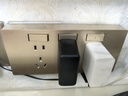 國際電工暗裝拓擴展式插座86型轉(zhuǎn)換器延伸插座面板一開五孔帶開關一轉(zhuǎn)多 【金色-21孔】向右擴展+獨立開關  曬單實拍圖