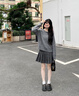 SNYDER WEAR短款灰色毛衣女秋季2025新款慵懶風(fēng)加厚圓領(lǐng)內(nèi)搭針織衫小個(gè)子上衣 灰色 S （85-100斤） 曬單實(shí)拍圖