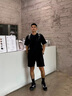 倉石一樹 KAZUKI KURAISHI潮牌輕奢高端時尚夏季新款情侶裝寬松休閑純棉短袖T恤男 黑色 常規(guī) L 曬單實拍圖