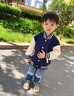 SNOOPY男童套裝2025春秋新款男孩棒球服秋裝兒童外套中大童休閑衣服 汽車努比背藏青+墨鏡努比藏青 110 曬單實拍圖
