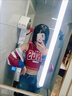 矜持范外套女秋冬港風(fēng)撞色拼接外套潮男女歐美街頭嘻哈寬松情侶夾克 紅色 M 曬單實拍圖