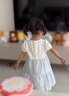 戴維貝拉（DAVE＆BELLA）2025夏裝新款純棉女童連衣裙女寶寶假兩件裙子兒童公主裙蛋糕裙 格子【現(xiàn)貨】 100 cm（建議身高90-100cm） 曬單實(shí)拍圖