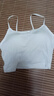 無(wú)印良品（MUJI）女式 萊賽爾短款帶罩杯吊帶衫 帶胸墊女款 25年夏季背心FCA37C5S 白色 S （155/80A） 曬單實(shí)拍圖
