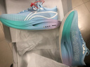 李寧（LI-NING）飛電5 ELITE 男女款beng輕彈科技高回彈競速比賽運動訓(xùn)練跑步鞋 ARMV003-14 冰河藍 43.5 曬單實拍圖