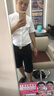 L利郎旗下【品牌斷碼撿漏】冰絲襯衣男夏季短袖高檔竹纖維抗皺彈力 237白色 XL 125-140斤 曬單實拍圖