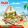 古迪（gudi）正版植物大戰僵尸搖滾摩登時(shí)代積木書(shū)游戲周邊星星果動(dòng)漫組裝玩具 巨浪沙灘場(chǎng)景 植物大戰僵尸正版授權 曬單實(shí)拍圖