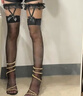 JIOESC黑絲純欲長(cháng)筒白色大腿絲襪女性感jk夏薄款襪過(guò)膝高筒襪蕾絲蝴蝶結 蝴蝶鉆腿環(huán)黑 均碼 曬單實(shí)拍圖