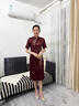 雅格羅伊喜媽媽婚禮服年輕款高端大氣49歲婚宴旗袍禮服喜婆婆2025新款紅色 酒紅色 L 均碼 曬單實拍圖