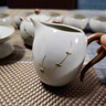 唐帕（TANGPA）鋦釘汝窯功夫茶具套裝2025新款整套蓋碗茶壺家用高檔喝泡茶杯禮盒 米黃-鋦釘汝窯茶具-禮盒裝 15頭 曬單實(shí)拍圖