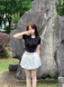 邦帛世花苞短裙女春夏季2025新款裙褲防走光高腰a字半身蓬蓬燈籠裙子 花苞裙【白-】 M 推薦【85斤-110斤】 曬單實(shí)拍圖