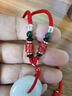 美千禧925銀朱砂吊墜掛繩六字真言手編繩翡翠玉石無(wú)事佛牌掛件男女瑪瑙 FC帝王砂紅繩可調節款 曬單實(shí)拍圖