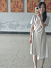 尚都比拉夏季西裝連衣裙女不規(guī)則下擺氣質百褶裙收腰顯瘦中長款職場通勤裙 曬單實拍圖