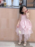G.DUCKKIDS小黃鴨童裝公主裙女童連衣裙夏季新款哪吒衣服蓮花裙子兒童禮服裙 粉色 100 尺碼2~3歲【90-100cm】cm 曬單實拍圖