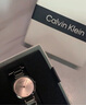 卡文克萊（Calvin Klein）極簡(jiǎn)主義日輝紋水晶鑲嵌圓形女表ins風(fēng)女士小表盤(pán)石英表 粉盤(pán)鋼帶28mm 曬單實(shí)拍圖