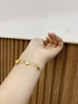 赫蓮娜(HR)輕奢黃金四葉草女手鏈時(shí)尚奢侈飾品七夕情人節(jié)生日禮物送女友 孔雀石黃金四葉草手鏈 曬單實(shí)拍圖