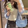 梓洛蘭ZiLuoLan夏季多巴胺套裝女2025新款氣質(zhì)防曬襯衫吊帶感休閑裙褲 藍(lán)色襯衫+藍(lán)吊帶+藍(lán)褲 【三件套 3XL 【建議160-180斤】 曬單實(shí)拍圖