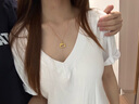 京越隆足金999哈嘍 Kitty吊墜 黃金KT貓框蝴蝶結(jié)吊墜女項(xiàng)鏈送女友禮物 黃金大版鏤空貓約2-2.1g+S925項(xiàng)鏈 曬單實(shí)拍圖