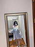 另約睡裙女款夏季冰絲高級感仿真絲無袖帶胸墊吊帶背心睡衣家居服夏天 21001 銀色蝴蝶 固定胸墊 M 曬單實拍圖