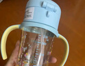 WOIBABY適配貝親直飲吸管奶瓶配件學飲吸管水杯蓋寬口徑手柄三代通用 藍色（12個月+）吸管彈力杯蓋+手提繩 曬單實拍圖