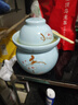 大師匯景德鎮(zhèn)陶瓷泡菜壇密封罐腌菜蛋缸儲物罐子壇子雙蓋四川菜壇缸密封壇子泡菜壇子 3斤青藍梅花送夾子 曬單實拍圖