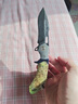 塔西伯利 TOIXI BRORY正品進(jìn)口羽毛紋大馬士革鋼刀高硬度鋒利折疊刀手工刀戶(hù)外隨身小刀 白色 套裝帶皮套 刃長(cháng)9.8cm刀柄長(cháng)12cm 曬單實(shí)拍圖
