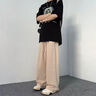 SWAMP AREA亞麻山本褲男夏薄款寬松透氣垂感闊腿棉麻休閑長褲KS2583杏色XL 曬單實拍圖