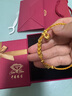 中國珠寶黃金五帝錢幣盤纏手鏈女小胖福足金手串七夕情人節(jié)禮物送女友老婆 足金五帝錢小胖福手繩+品牌禮盒 金重約1.7g 曬單實拍圖