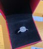 梵吉雅（FJYa）公主方包D色莫桑鉆戒指女求結(jié)婚指環(huán)刻字生日禮物送女友老婆 公主方莫桑鉆戒1克拉-當(dāng)/次日達(dá) 活口-可調(diào)節(jié) 曬單實拍圖