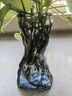玻璃花瓶輕奢創(chuàng)意插花瓶ins風(fēng)歪脖花瓶客廳餐廳家居擺件 15歪脖花瓶1個 煙灰色 曬單實拍圖