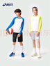 asics亞瑟士童裝夏季男女兒童吸濕速干颶風(fēng)秒干柔軟舒適涼感短袖T恤 灰色-短褲 150 cm 曬單實(shí)拍圖
