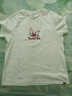 Lee25春夏新品標(biāo)準(zhǔn)版圓領(lǐng)蝴蝶圖案印花女短袖T恤 白色 L  曬單實(shí)拍圖