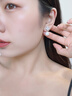 翠奢緣四葉草耳環(huán)女氣質(zhì)輕奢珍珠時(shí)尚耳墜七夕情人節生日禮物送女友老婆 白金色 曬單實(shí)拍圖