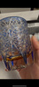 VIANASA'S江戶切子藍雛菊手工雕刻威士忌酒杯水晶玻璃杯高端洋酒杯送人禮盒 藍雛菊（一對禮盒裝） 280ml 2只 曬單實拍圖