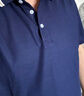 羅蒙（ROMON）冰絲短袖t恤男翻領夏季薄款商務休閑透氣男士polo領半袖體恤衫 藏青+天藍 L (建議體重125-140斤) 曬單實拍圖