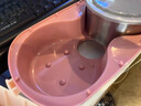 電熱飯盒大容量上班族女帶蓋可煮飯插電迷你電飯鍋保溫電加熱餐盒 【清新粉】電熱304飯盒2.4L四格+便攜袋 曬單實拍圖