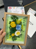 定制小王子向日葵永生花相框干花擺件送女生閨蜜教師七夕生日禮物 潤物時(shí)青 原木色相框 曬單實(shí)拍圖