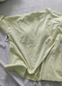 貓人【甜美花邊】女士睡衣夏季女100%純棉帶胸墊可外穿家居服抹茶綠 曬單實拍圖
