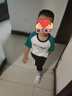 李寧童裝兒童運動套裝男小童速干基礎(chǔ)運動短袖短褲套裝120YWBV031-1 曬單實拍圖