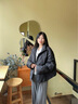 波司登（BOSIDENG）2025新款輕薄羽絨服女短款90絨立領(lǐng)菱格寬松時(shí)尚外套B250135326 夜空黑|8F44 M 165/88A 體重約125-140斤 曬單實(shí)拍圖