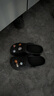 名創(chuàng)優(yōu)品（MINISO）洞洞鞋男女夏季外穿涼鞋防滑厚底踩屎感包頭涼拖鞋 黑色+海洋星星 曬單實(shí)拍圖