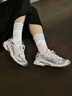 adidas「光波鞋」TEMPER RUN 2經(jīng)典復古網(wǎng)面老爹鞋阿迪達斯三葉草 漢玉白/金屬銀/乳白色   37 曬單實(shí)拍圖