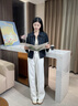 茵曼拼接條紋原色短牛仔外套2025秋女裝新款復(fù)古上衣 深牛仔藍(lán) S 曬單實(shí)拍圖