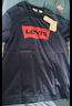 Levi's李維斯25年春夏新款女士美式復古經(jīng)典紅LOGO印花短袖T恤 黑色 S 曬單實(shí)拍圖