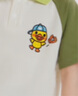 WALNUT DUCK小黃鴨2025夏季中小男女兒童撞色polo領(lǐng)短袖套裝 森林綠 130  曬單實(shí)拍圖
