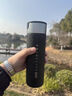 胖東來(lái) DL純鈦保溫杯2025新男大容量茶水分離泡茶杯商務(wù)水杯禮品 黑色 450ml 曬單實(shí)拍圖