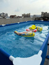 swimbobo戶外水上成人小孩充氣躺椅游泳圈浮床戲水浮力板 靠背網(wǎng)兜浮排 曬單實(shí)拍圖